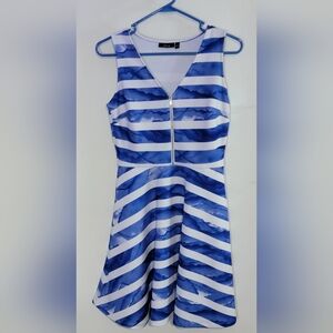 Apt. 9 White and Blue Striped Dress Size 6